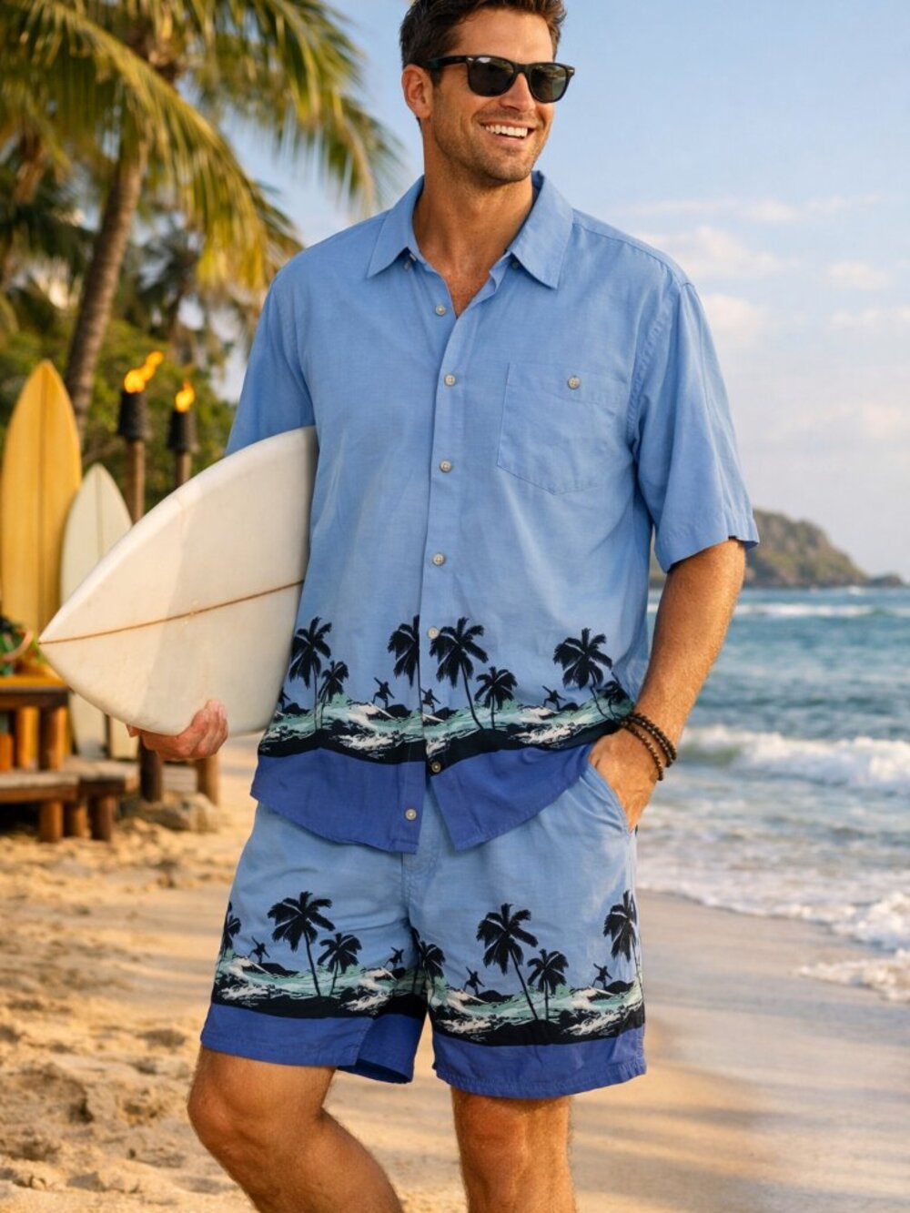 VINTAGE Campia Moda Men's Hawaiian Shirt Beach Wear XL EXTRA LARGE